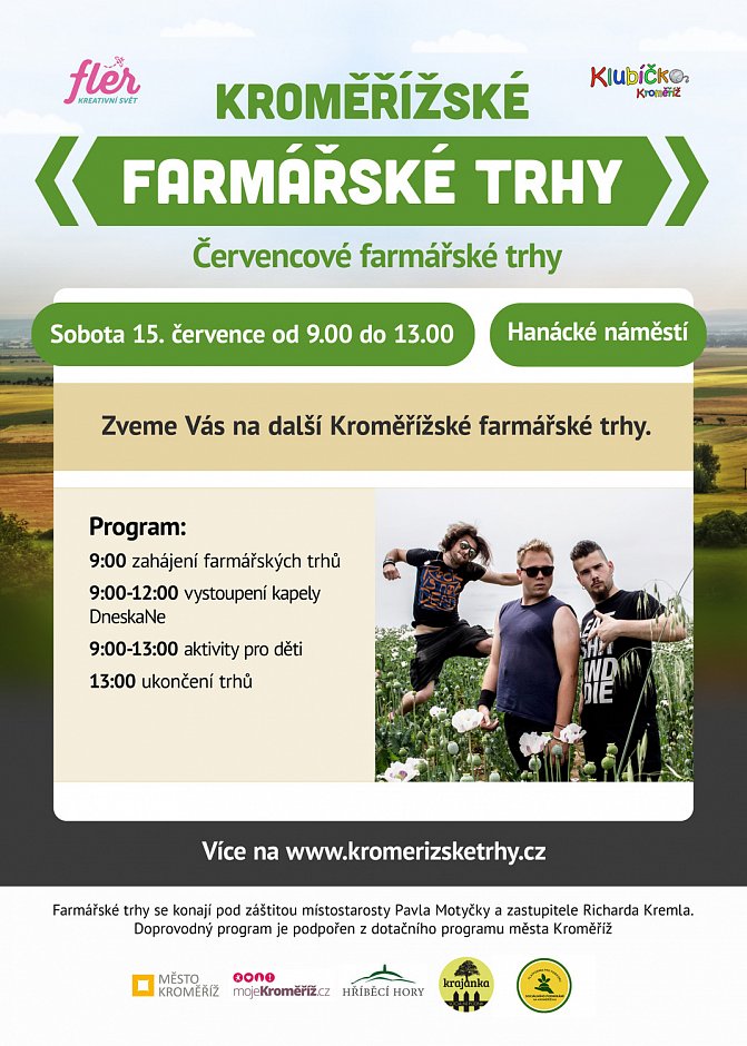 Červencové Kroměřížské farmářské trhy (15.7.2017)