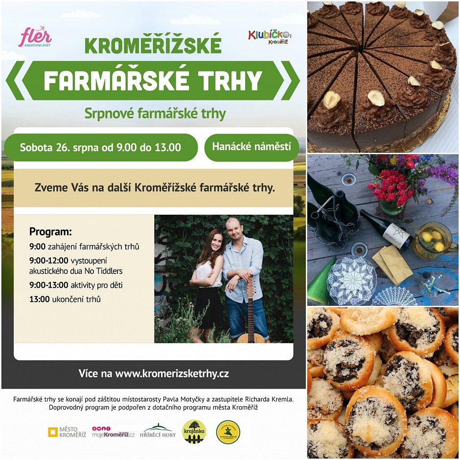 Srpnové Kroměřížské farmářské trhy klepou na dveře!